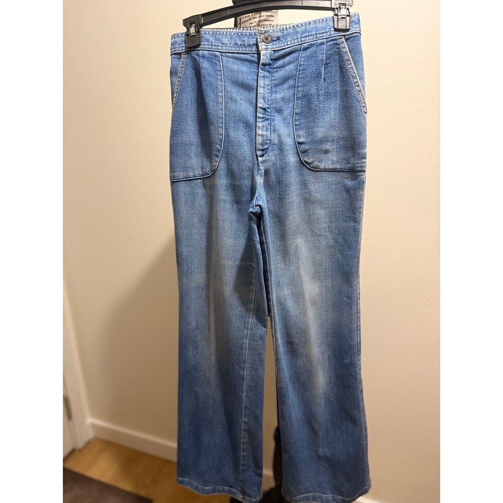Vintage 70s Levi's Orange Tab Patch Pocket Blue Jeans